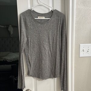 We The Free Charcoal Long Sleeve Top